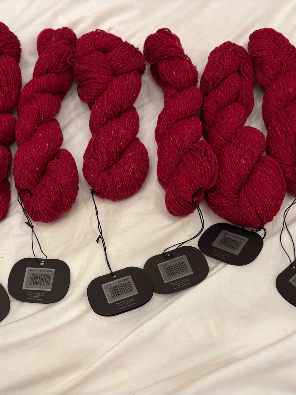 RARE DESTASH: 10 Skeins Discontinued Rowan Valley Tweed 107 world poppy same dye